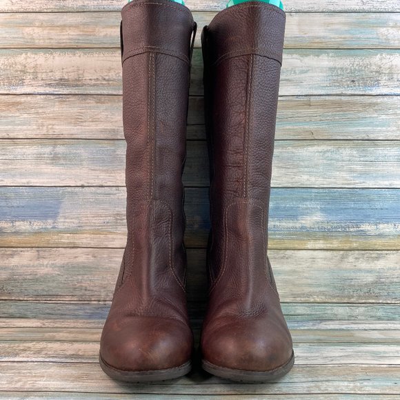 Timberland Brown Pull On Waterproof Mid Calf Boots - Picture 3 of 12